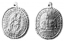 Slika medalj iz Puščave: Busso Peus: Maria in der Wüste ob Marburg an der Drau : nicht Einsiedeln (Schweiz), nicht Einsiedeln (München-Thalkirchen), Schweizer Münzblätter, letnik 25, zvezek 97, 1975, 35-42 title=